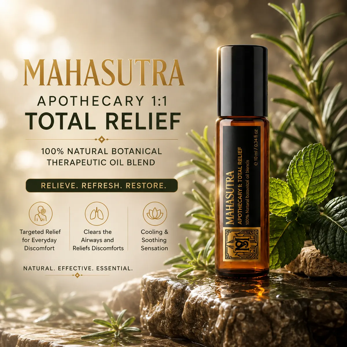 Total Relief Oil 10ml roll-on by Mahasutra, view 5