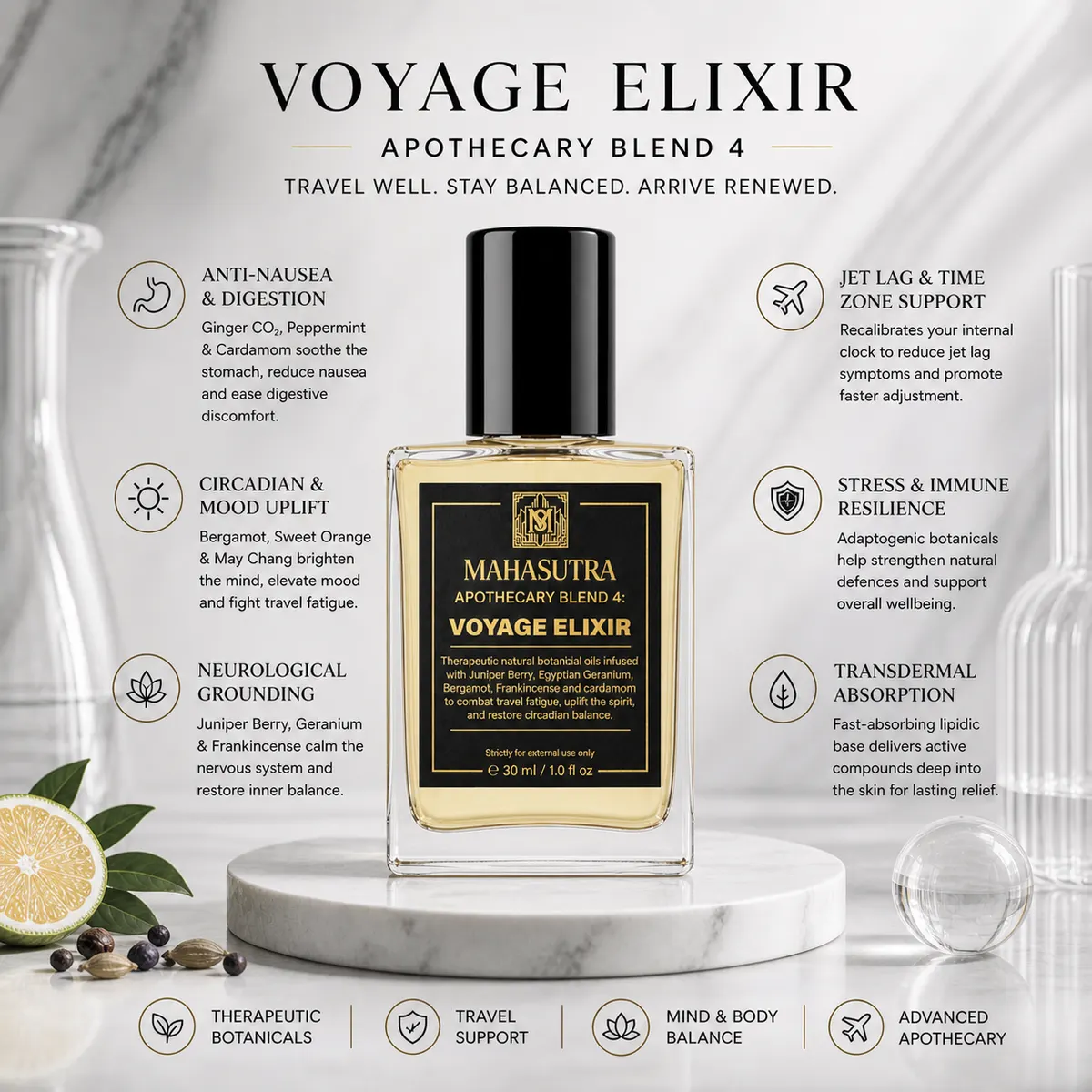 Voyage Elixir Oil 30ml roll-on by Mahasutra, view 4