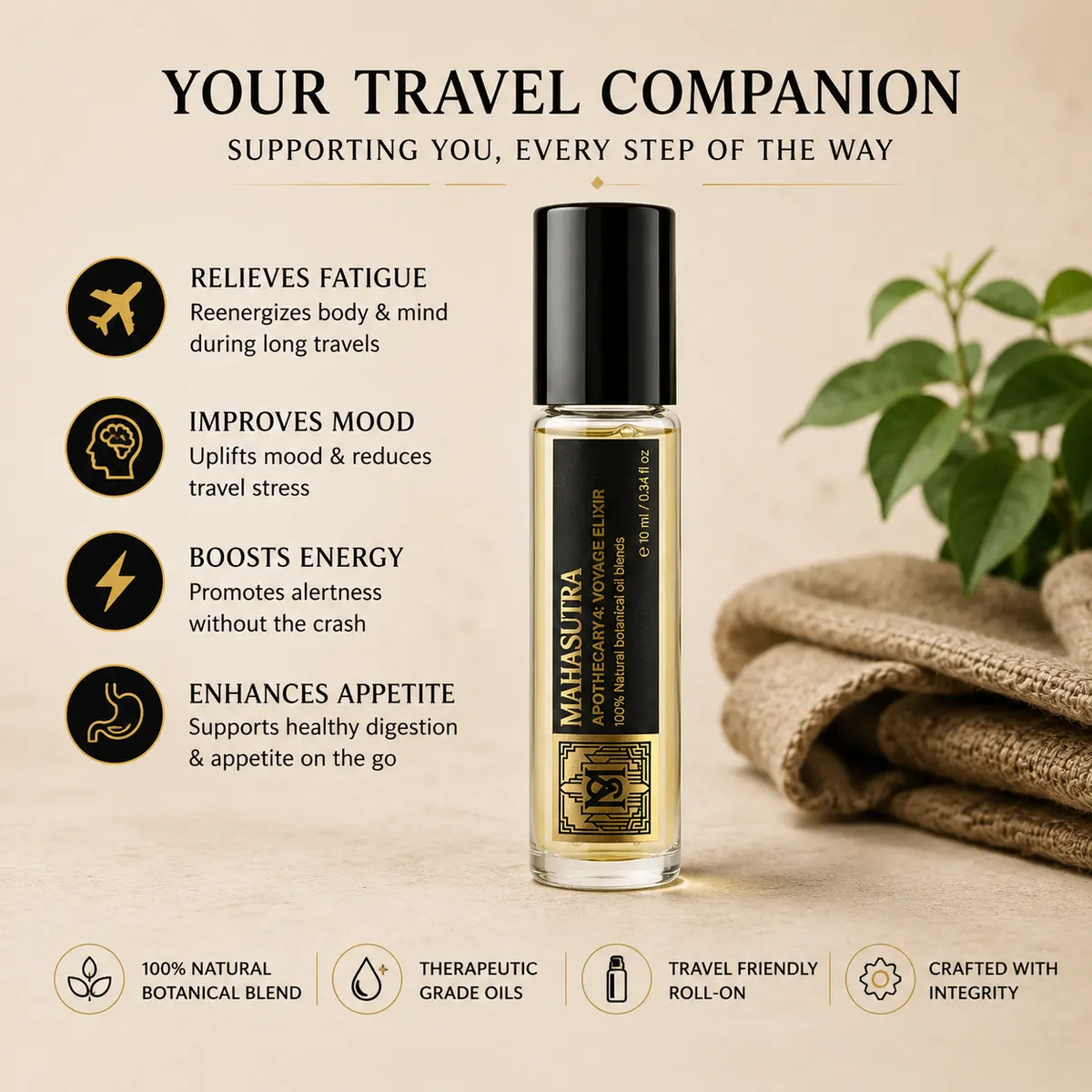 Voyage Elixir Oil 10ml roll-on by Mahasutra, view 6