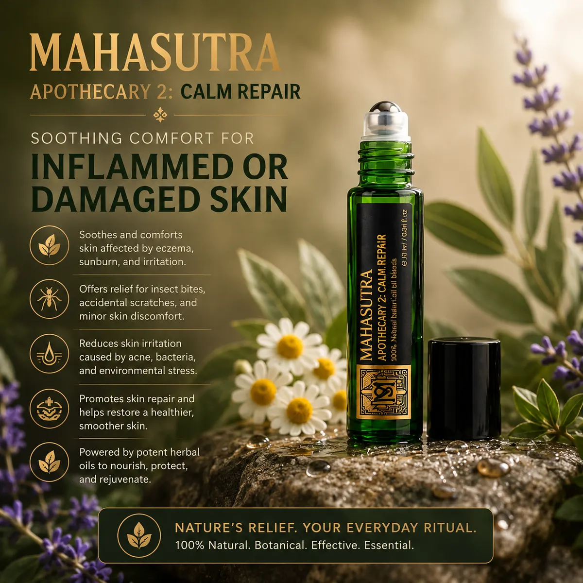 Calm Repair Oil 10ml roll-on by Mahasutra, view 5