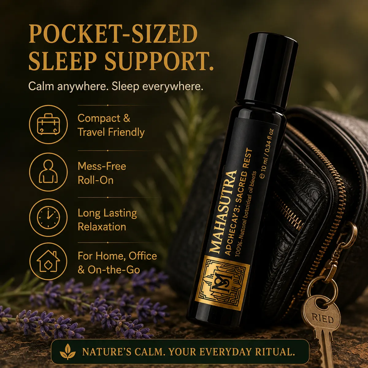 Sacred Rest Oil 10ml roll-on by Mahasutra, view 9