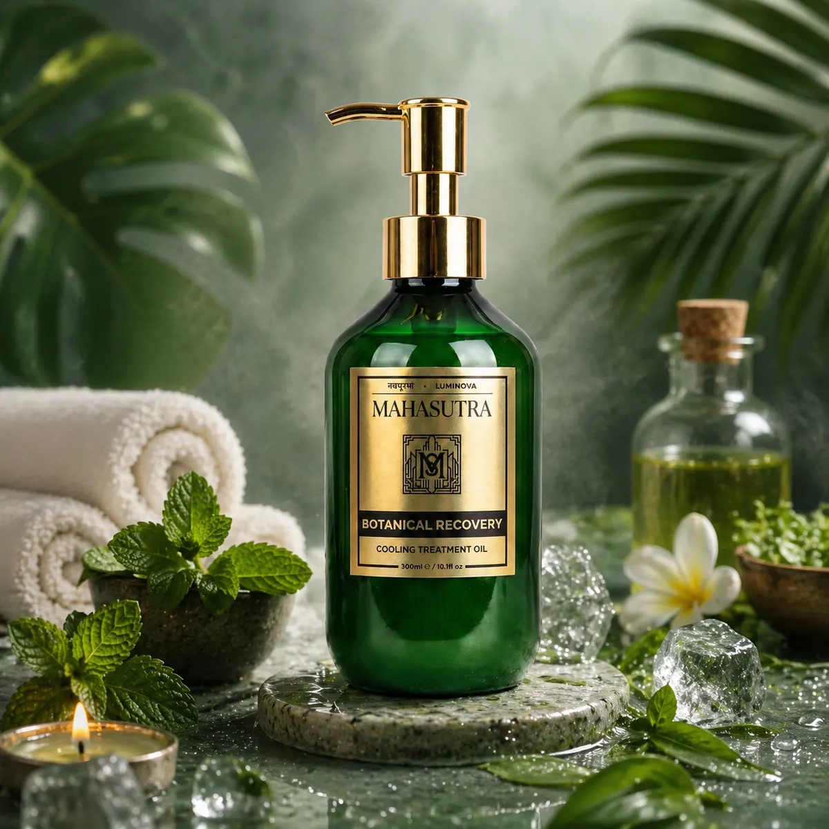 Botanical Recovery Cooling Treatment Oil 300ml by Mahasutra, view 2