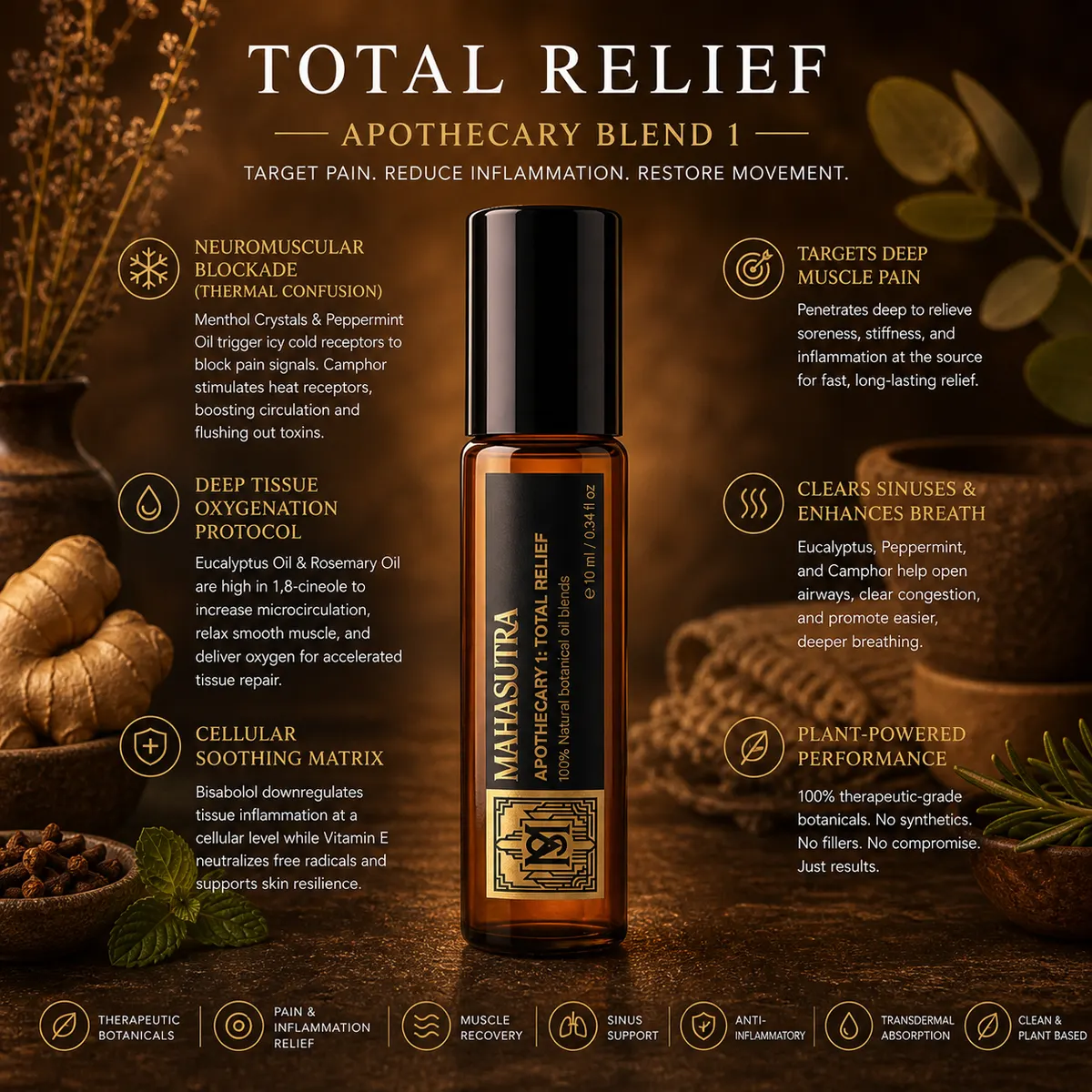 Total Relief Oil 10ml roll-on by Mahasutra, view 4