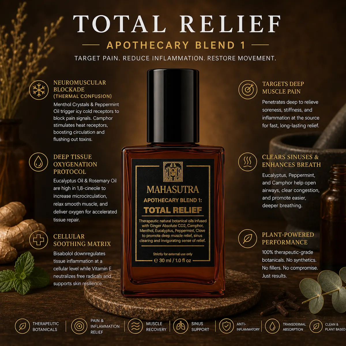 Total Relief Oil 30ml roll-on by Mahasutra, view 4
