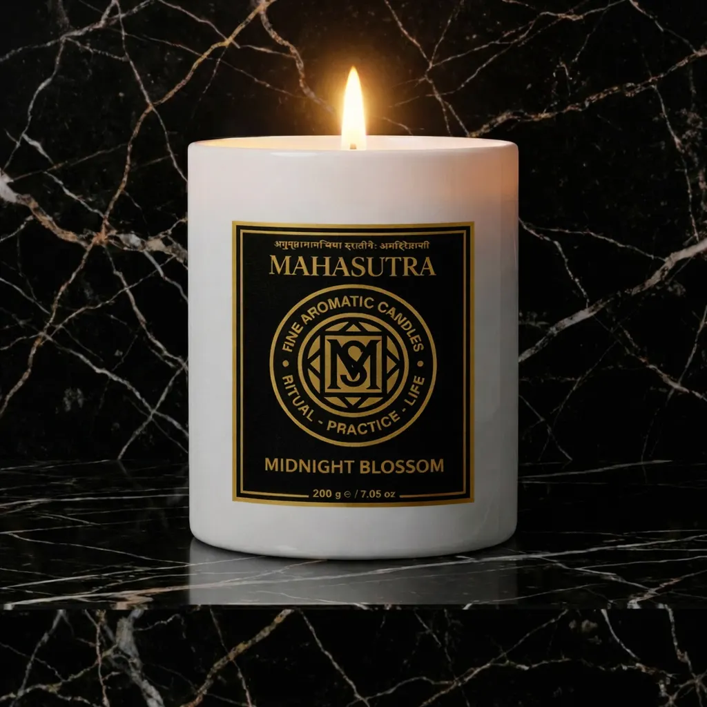 Fine Aromatic Candle Midnight Blossom by Mahasutra, view 2