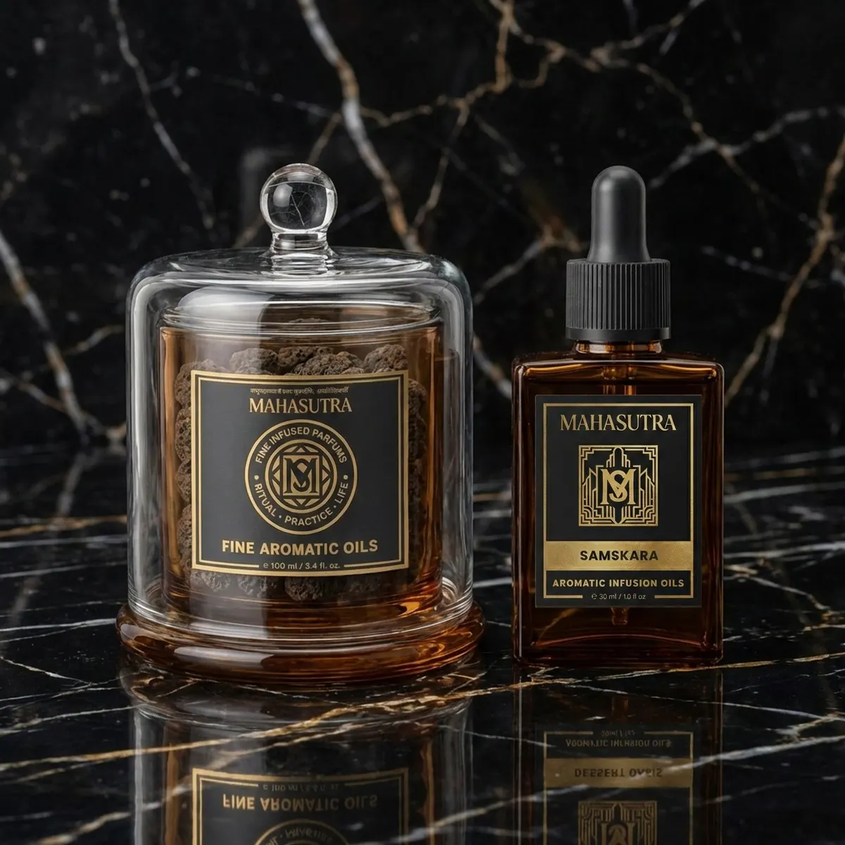 Samskara Aromatic Infusion Oil Oil 30ml + lava stone jar by Mahasutra, view 2