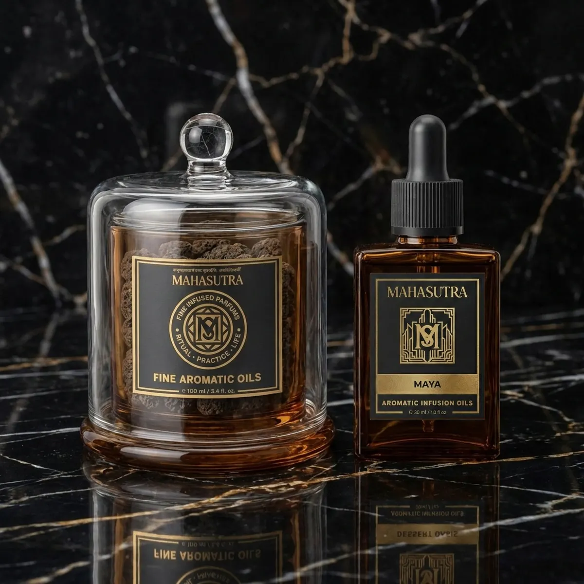 Maya Aromatic Infusion Oil Oil 30ml + lava stone jar by Mahasutra, view 2