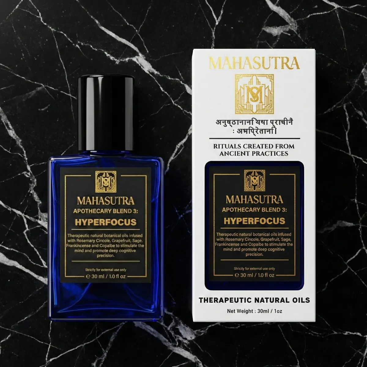 Hyperfocus Oil 30ml roll-on by Mahasutra, view 3