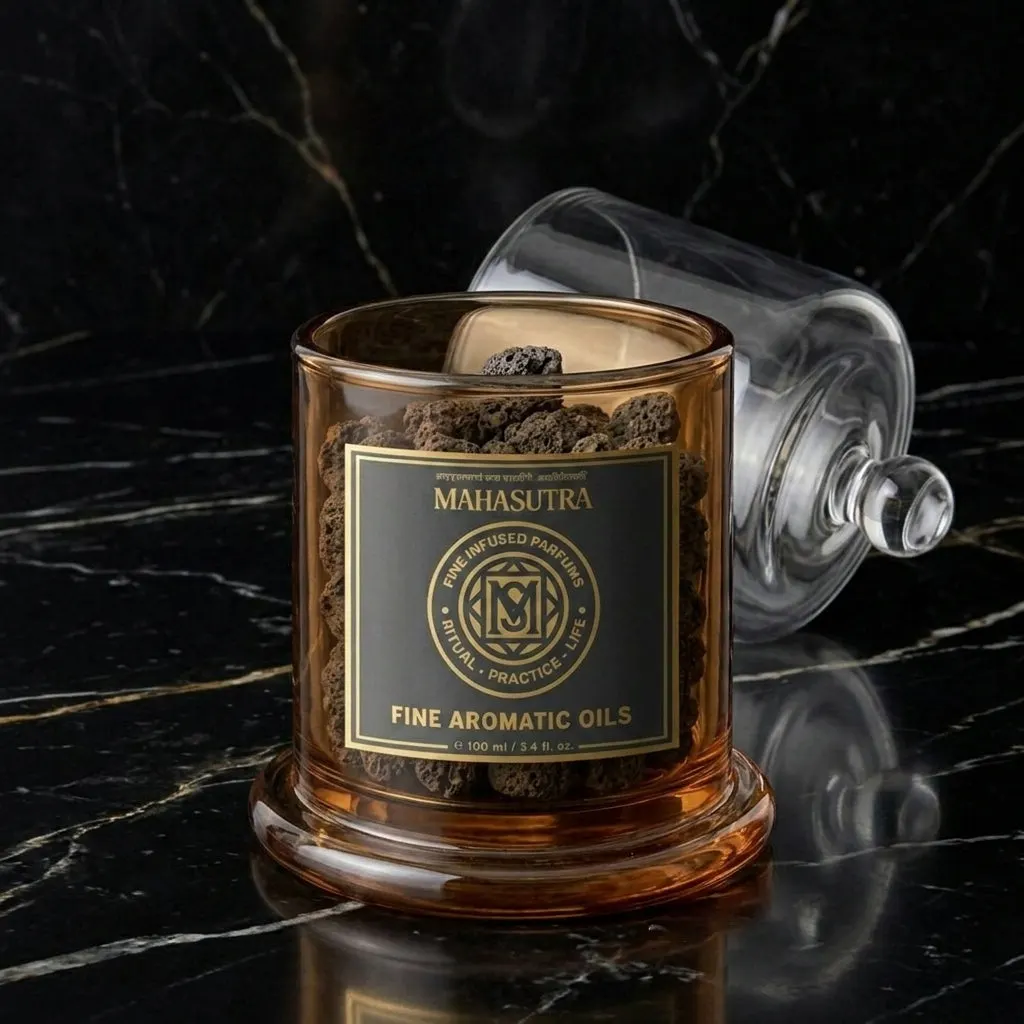 Lava Stones in Glass Jar by Mahasutra, view 3