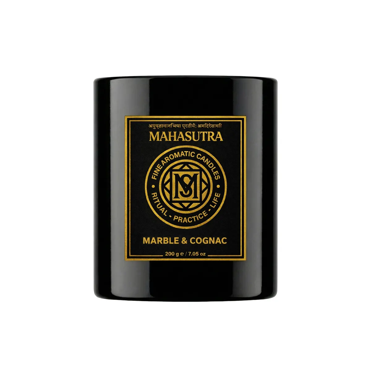 Fine Aromatic Candle Marble & Cognac by Mahasutra