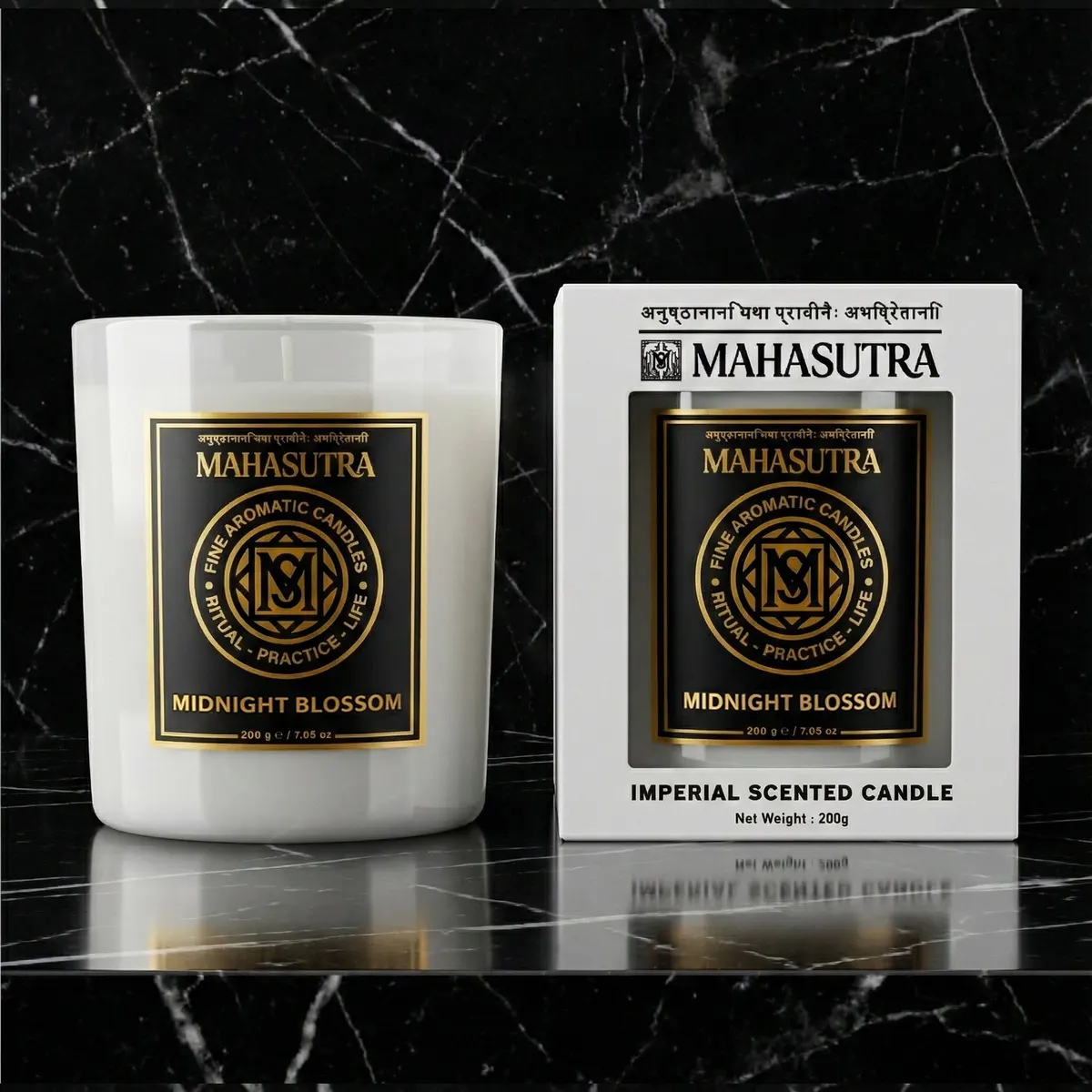 Fine Aromatic Candle Midnight Blossom by Mahasutra, view 3